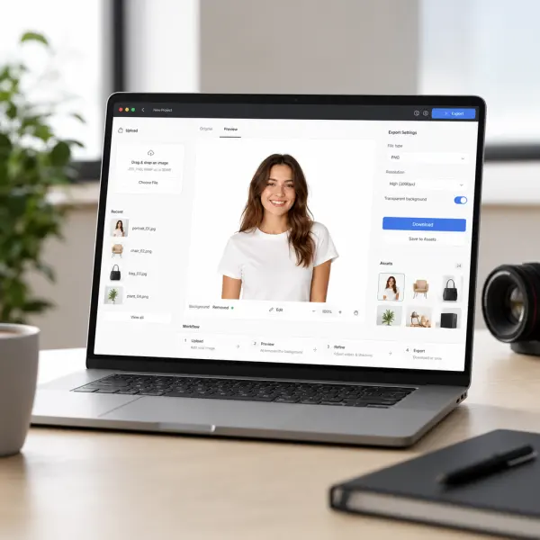 Elimina el fondo en línea desde cualquier navegador: revisa, previsualiza, descarga