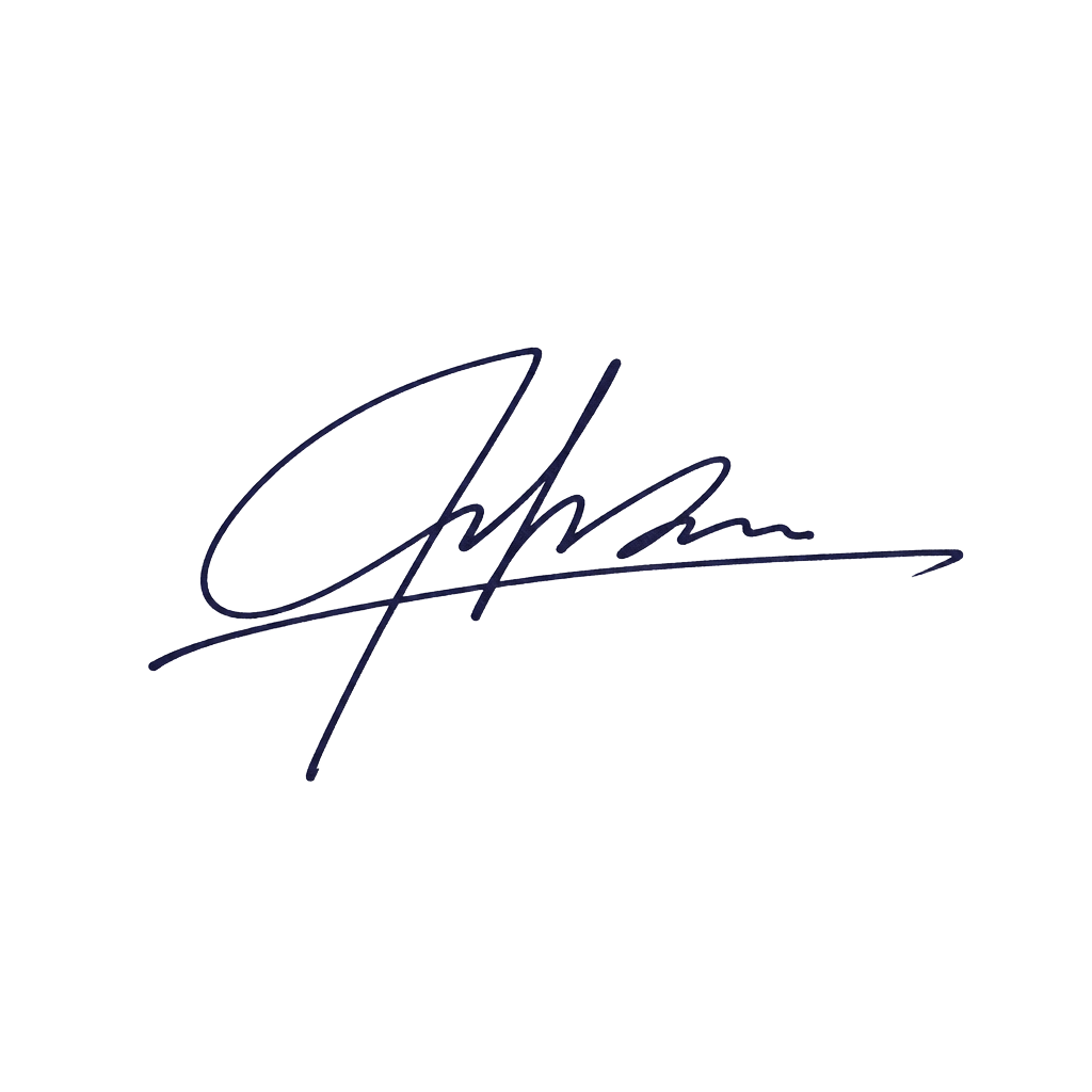 Dark handwritten signature isolated as a transparent PNG after background removal.