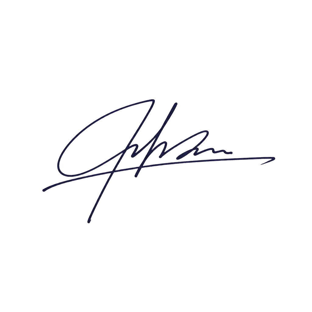 Dark handwritten signature isolated on a transparent PNG canvas.